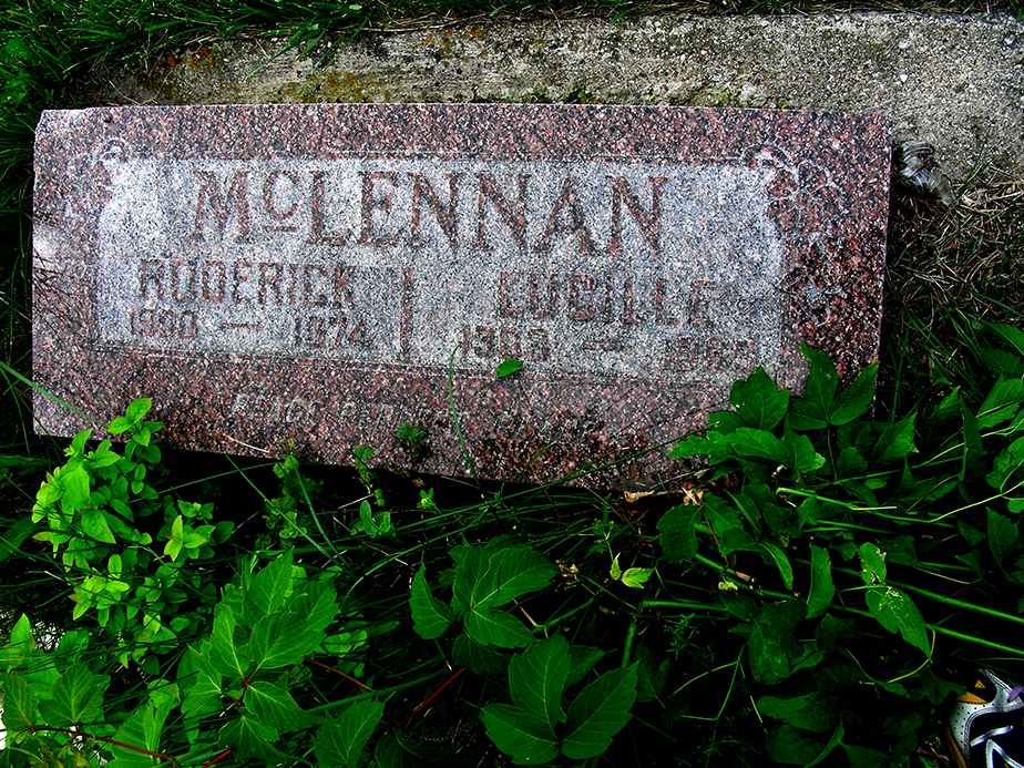 Photo of headstones/Roderick McLennan 1900 - 1974 hdstn Mather cem Manitoba